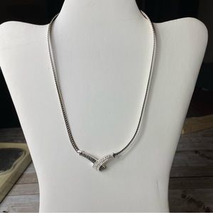 VINTAGE STERLING HERRINGBONE NECKLACE